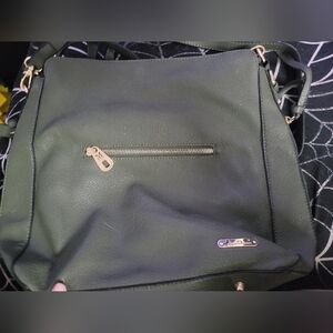 Montana West Olive Green Shoulder Bag with Gold Details